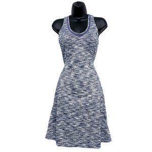 MPG Travel Athletic Dress Built in Bra Mesh Racerback V-neck Mini Length Fitted